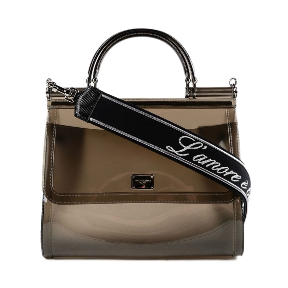 AUTHENTIC Dolce & Gabbana Sicily Large Semi Transparent Handbag